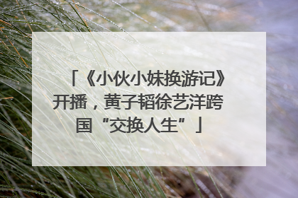 《小伙小妹换游记》开播，黄子韬徐艺洋跨国“交换人生”