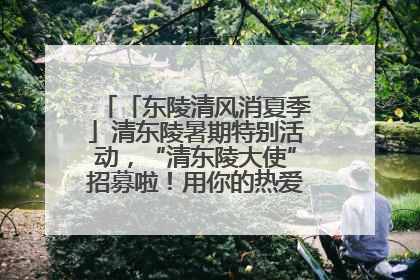 「东陵清风消夏季」清东陵暑期特别活动，“清东陵大使”招募啦！用你的热爱守护世界遗产！