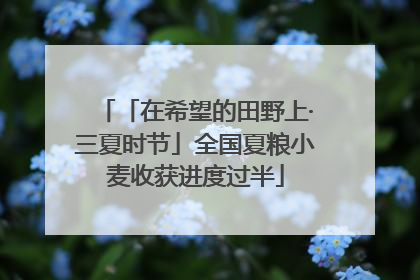 「在希望的田野上·三夏时节」全国夏粮小麦收获进度过半