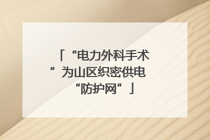 “电力外科手术”为山区织密供电“防护网”