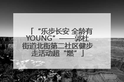 “乐步长安 全龄有YOUNG”——郭杜街道北街第二社区健步走活动超“燃”