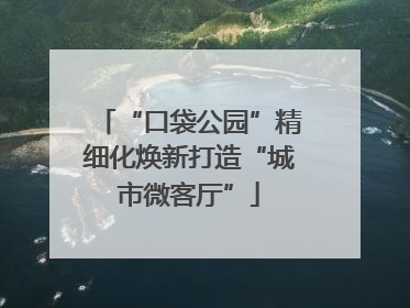“口袋公园”精细化焕新打造“城市微客厅”