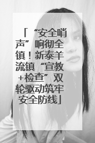 “安全哨声”响彻全镇！新泰羊流镇“宣教+检查”双轮驱动筑牢安全防线