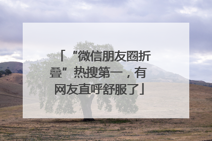 “微信朋友圈折叠”热搜第一，有网友直呼舒服了