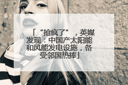 “抢疯了”，英媒发现：中国产太阳能和风能发电设施，备受邻国热捧