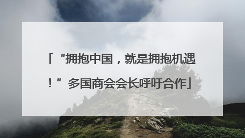 “拥抱中国，就是拥抱机遇！”多国商会会长呼吁合作