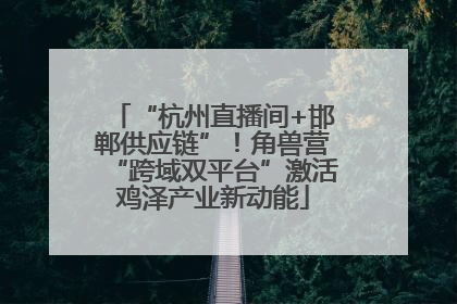 “杭州直播间+邯郸供应链”！角兽营“跨域双平台”激活鸡泽产业新动能