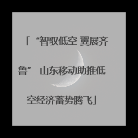 “智驭低空 翼展齐鲁” 山东移动助推低空经济蓄势腾飞