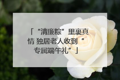 “清廉粽”里裹真情 独居老人收到“专属端午礼”