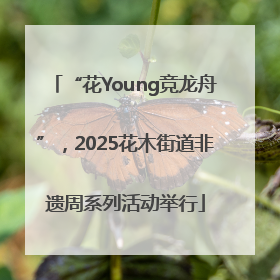 “花Young竞龙舟”，2025花木街道非遗周系列活动举行