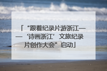 “跟着纪录片游浙江——‘诗画浙江’文旅纪录片创作大会”启动