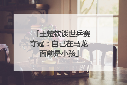 王楚钦谈世乒赛夺冠：自己在马龙面前是小孩