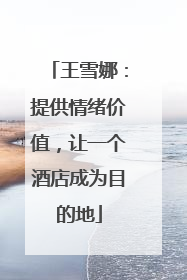王雪娜：提供情绪价值，让一个酒店成为目的地
