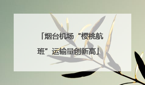 烟台机场“樱桃航班”运输量创新高