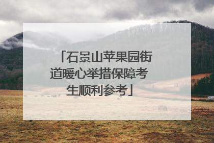 石景山苹果园街道暖心举措保障考生顺利参考