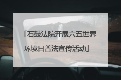 石鼓法院开展六五世界环境日普法宣传活动