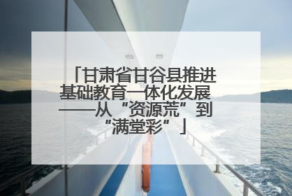 甘肃省甘谷县推进基础教育一体化发展——从“资源荒”到“满堂彩”