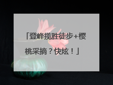 登峰揽胜徒步+樱桃采摘？快炫！