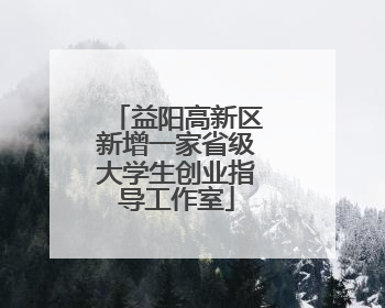 益阳高新区新增一家省级大学生创业指导工作室