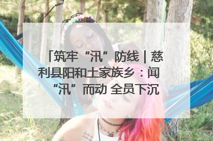 筑牢“汛”防线｜慈利县阳和土家族乡：闻“汛”而动 全员下沉筑牢防汛“安全堤”