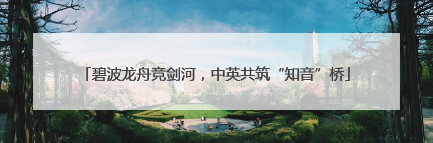 碧波龙舟竞剑河，中英共筑“知音”桥