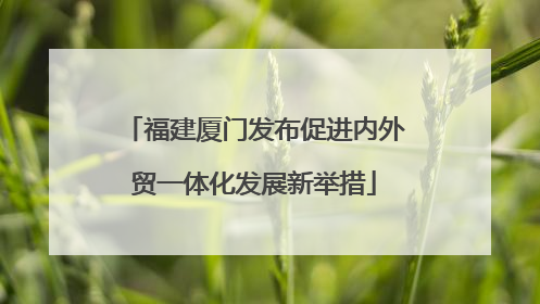 福建厦门发布促进内外贸一体化发展新举措