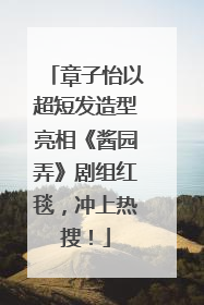 章子怡以超短发造型亮相《酱园弄》剧组红毯，冲上热搜！
