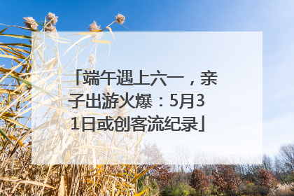 端午遇上六一，亲子出游火爆：5月31日或创客流纪录
