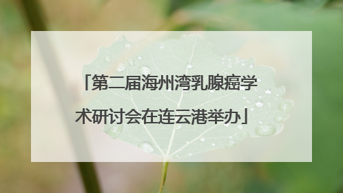 第二届海州湾乳腺癌学术研讨会在连云港举办