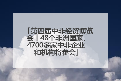 第四届中非经贸博览会丨48个非洲国家、4700多家中非企业和机构将参会