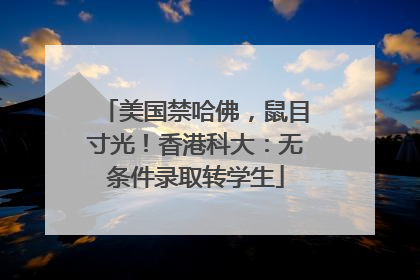 美国禁哈佛，鼠目寸光！香港科大：无条件录取转学生