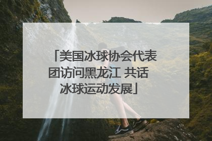 美国冰球协会代表团访问黑龙江 共话冰球运动发展