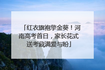 红衣旗袍擎金葵！河南高考首日，家长花式送考藏满爱与盼