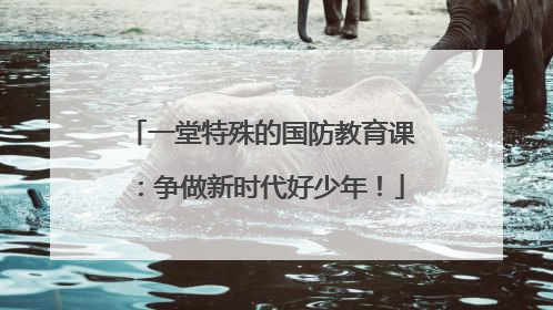 一堂特殊的国防教育课：争做新时代好少年！