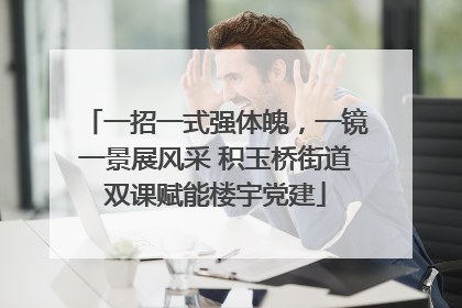 一招一式强体魄，一镜一景展风采 积玉桥街道双课赋能楼宇党建