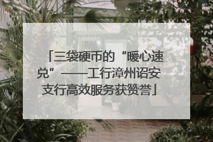 三袋硬币的“暖心速兑”——工行漳州诏安支行高效服务获赞誉