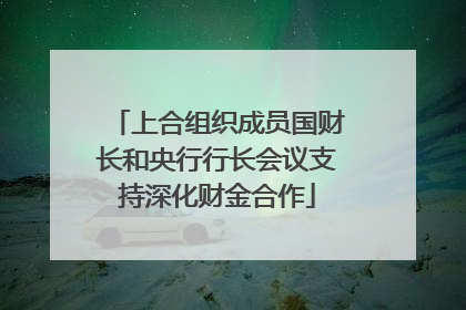 上合组织成员国财长和央行行长会议支持深化财金合作
