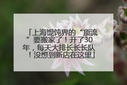 上海馄饨界的“顶流”要搬家了！开了30年，每天大排长长长队！没想到新店在这里