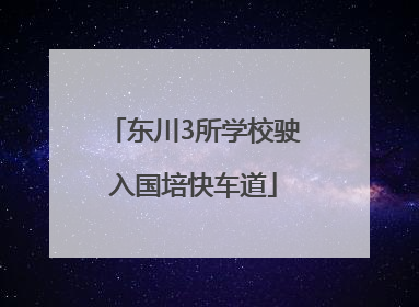东川3所学校驶入国培快车道