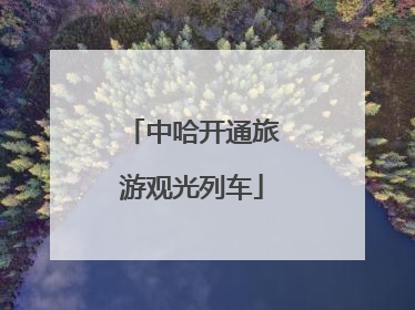 中哈开通旅游观光列车