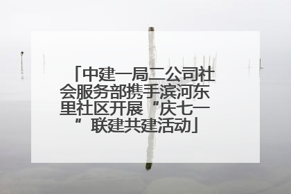 中建一局二公司社会服务部携手滨河东里社区开展“庆七一”联建共建活动