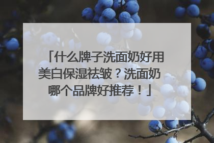什么牌子洗面奶好用美白保湿祛皱？洗面奶哪个品牌好推荐！