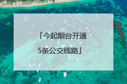 今起烟台开通5条公交线路