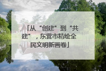 从“创建”到“共建”，东营市精绘全民文明新画卷