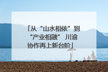 从“山水相依”到“产业相融” 川渝协作再上新台阶