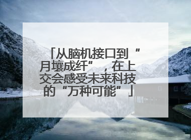 从脑机接口到“月壤成纤”，在上交会感受未来科技的“万种可能”