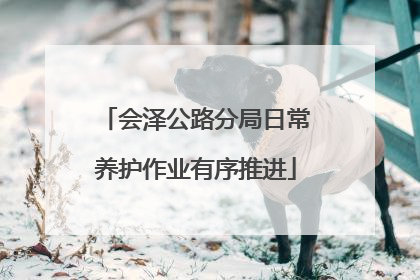 会泽公路分局日常养护作业有序推进