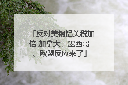 反对美钢铝关税加倍 加拿大、墨西哥、欧盟反应来了
