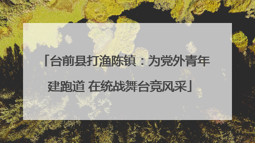 台前县打渔陈镇：为党外青年建跑道 在统战舞台竞风采