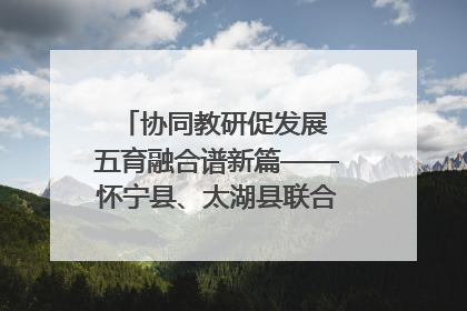 协同教研促发展 五育融合谱新篇——怀宁县、太湖县联合教研活动在月山镇中心学校成功举办